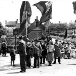 The 1953 Coronation procession outside of the Trooper Inn